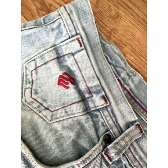 VINTAGE Rocawear Mens 40 Jean Shorts Blue Denim Baggy Urban Hip Hop * - Picture 4 of 7